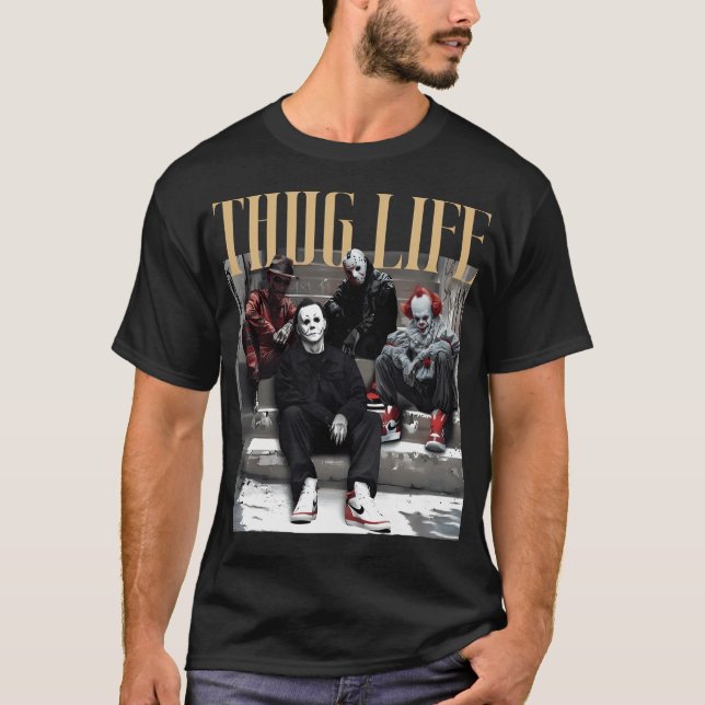Camiseta Halloween Thug Life (Frente)
