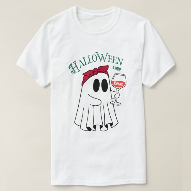 Camiseta Halloween Time Spooky (Frente do Design)