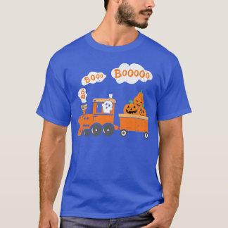 Camiseta Halloween Train Boo Engraçado Fantasma Pumpkin Tod
