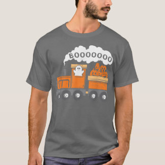 Camiseta Halloween Train Boo Ghost Pumpkin Toddler Kids Boy