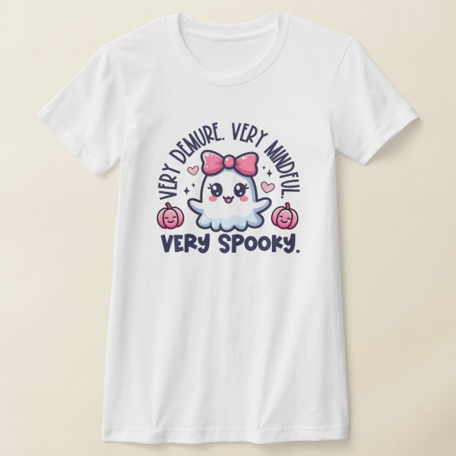 Camiseta Halloween Trendy Ghost Mindful Demure Spooky (Postura )