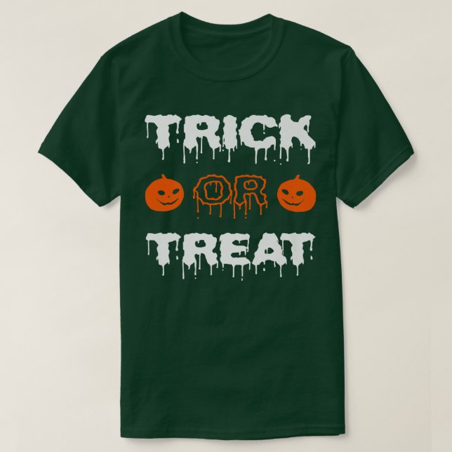 Camiseta Halloween Trick Or Treat Cute JackOLantern Pumpkin (Frente do Design)
