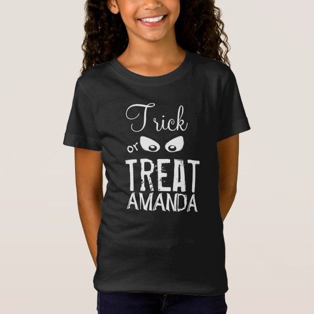 Camiseta Halloween Trick ou Treine Whimsical Ghost Eyes Boo (Frente)