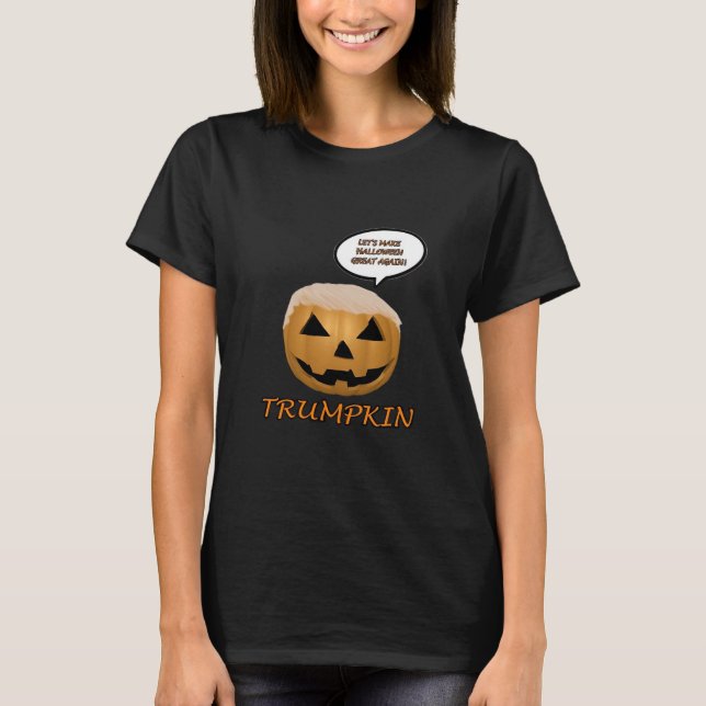 Camiseta Halloween Trumpkin Feita (Frente)