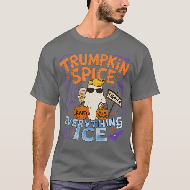 Camiseta Halloween Trumpkin Spice and Everything Ice Pumpki (Frente)