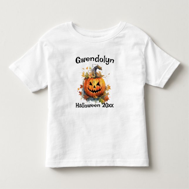 Camiseta Halloween Tshirt Jack-o-lantern Personalize (Frente)