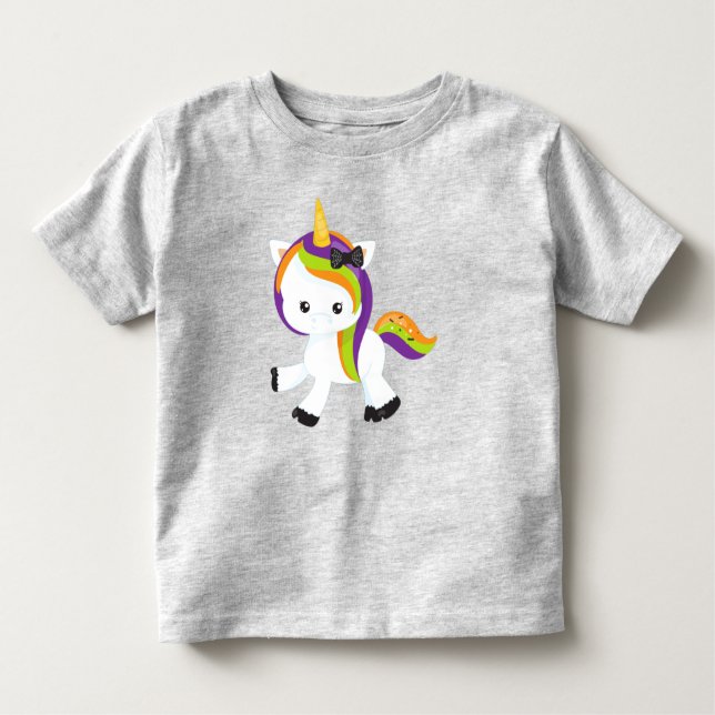 Camiseta Halloween Unicorn, Cute Unicorn, Magic Unicorn (Frente)