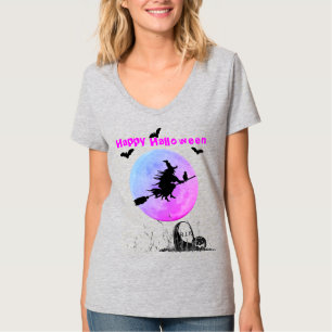 Camiseta Halloween V-Neck White Steel