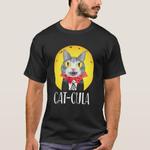 Camiseta Halloween Vampurr Spooky Cat Vampiro Cat Cula Dra