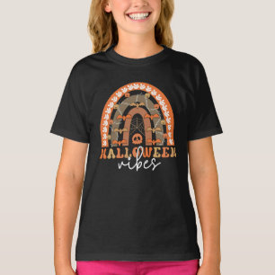 Camiseta Halloween Vibes Boho Rainbow Fall Spooky