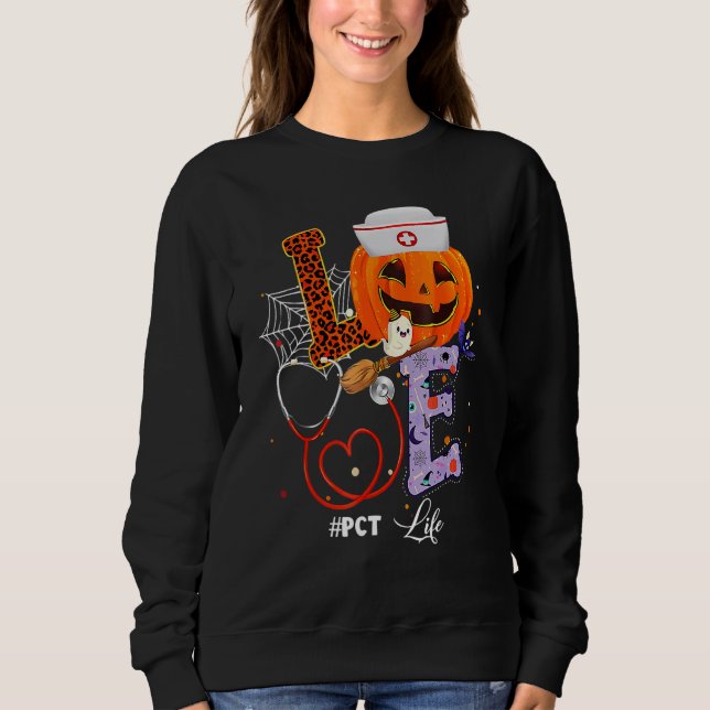 Camiseta Halloween vibes PCT Life Pumpkin Nurse Outfit for  (Frente)