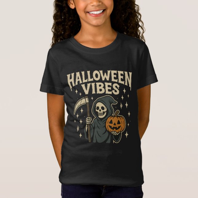 Camiseta Halloween Vibes Reaper (Frente)
