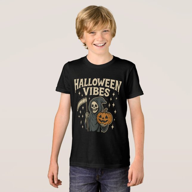 Camiseta Halloween Vibes Reaper (Frente Completa)
