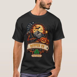 Camiseta Halloween Vintage Denver CO Abóbora Orgulho Assust