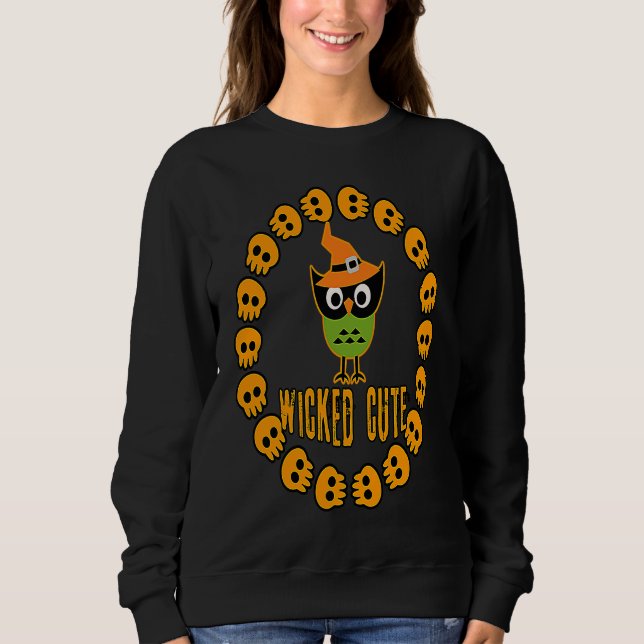 Camiseta Halloween Wicked Cute Owl (Frente)