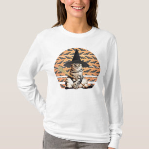 Camiseta Halloween Witch Cat