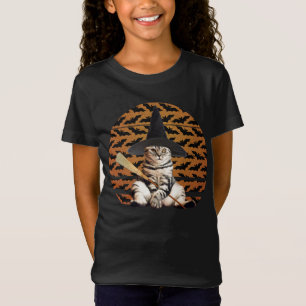 Camiseta Halloween Witch Cat