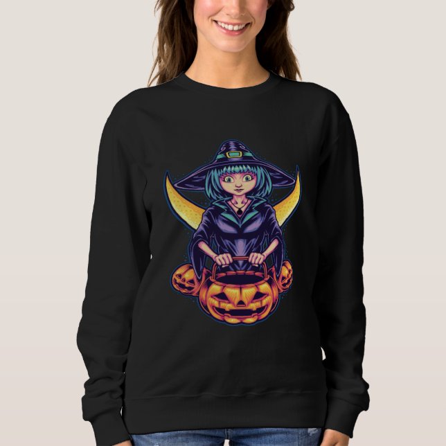 Camiseta Halloween witch ghost Pumpkin Horror party Hallowe (Frente)