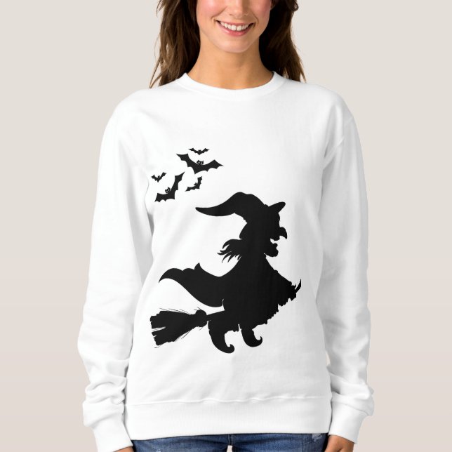 Camiseta Halloween Witch Sweatshirt (Frente)