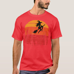Camiseta Halloween Witchcraft Witchcraft Broom Spooky Grave