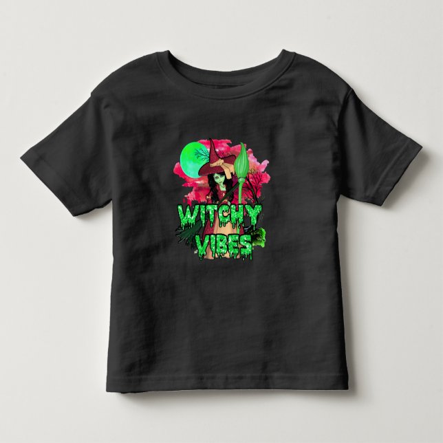 Camiseta Halloween Witchy Vibes (Frente)