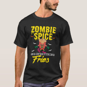 Camiseta Halloween Zombie Fries Monstro Zombie Fan Snack Sp