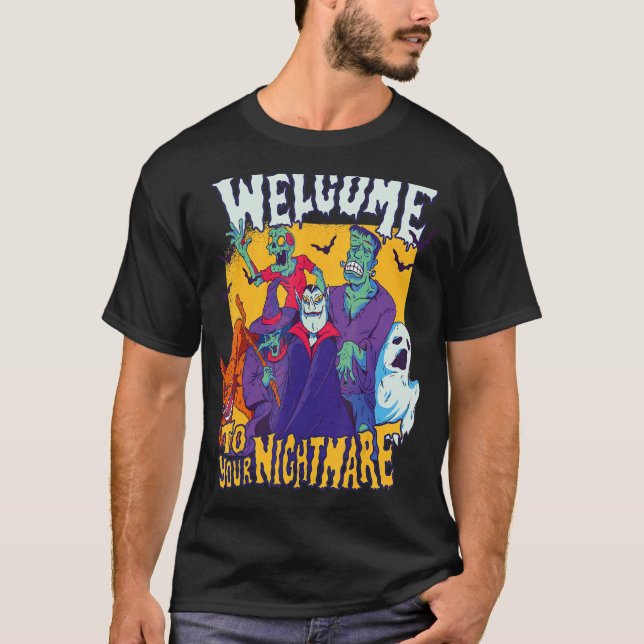 Camiseta Halloween Zombie Horror Skeleton Ghost Bruxas (Frente)