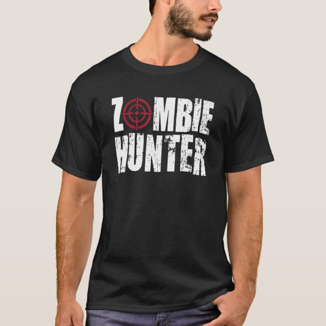 Camiseta Halloween Zombie Hunter Zombies (Frente)