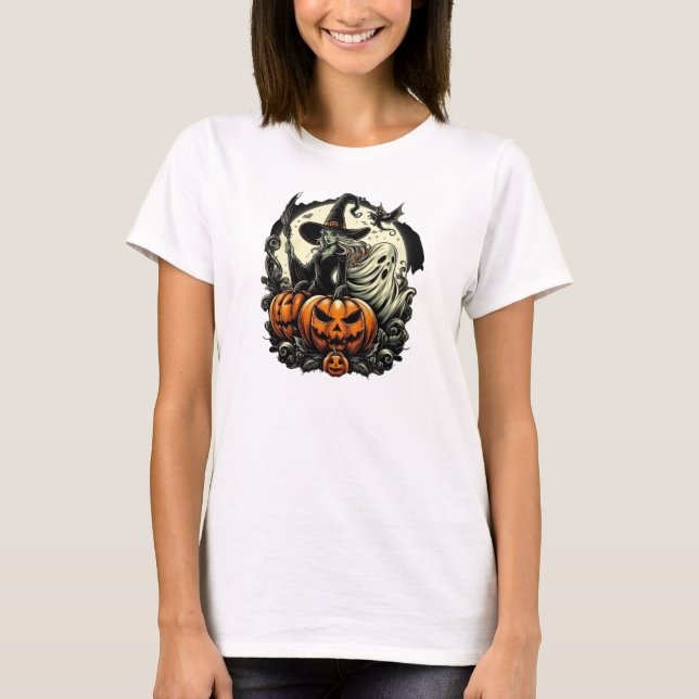 Camiseta Hallowen Witch Design (Frente)