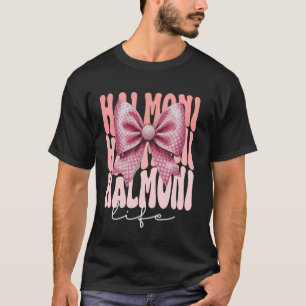 Camiseta Halmoni Coquette Laço Rosa Fofo Avó Dia das Mães