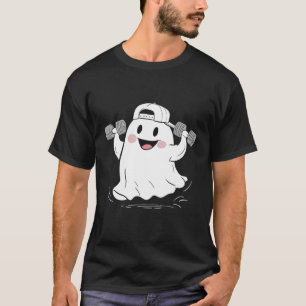 Camiseta Halterees de Fantasma Engraçados Academia Assombra