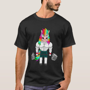 Camiseta Halterofilhador de Peso do Unicórnio Tr