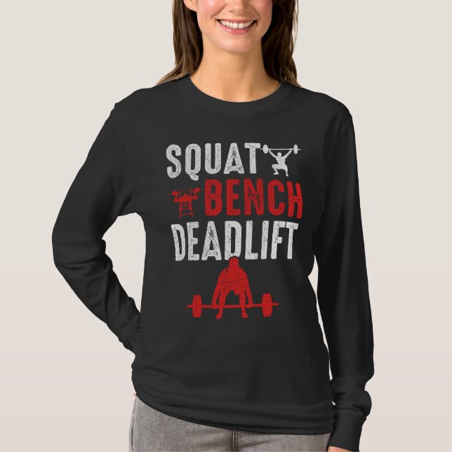 Camiseta Halterofilismo de Gym com Deadelevador Quadrado (Frente)