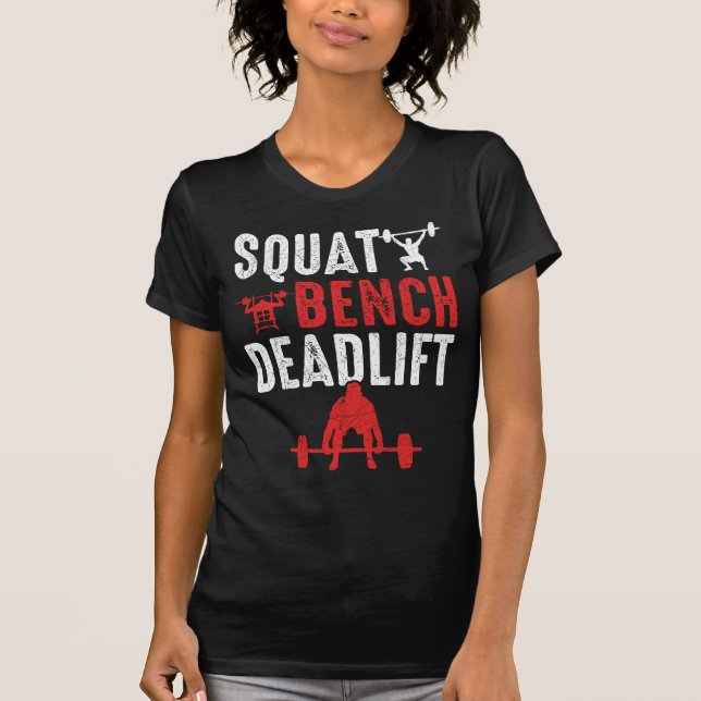 Camiseta Halterofilismo de Gym com Deadelevador Quadrado (Frente)