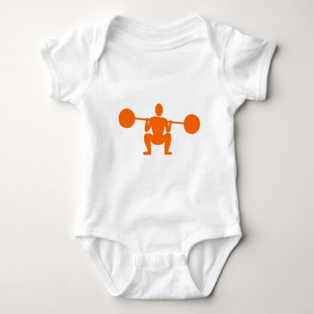 Camiseta Halterofilista 01 - Laranja (Frente)