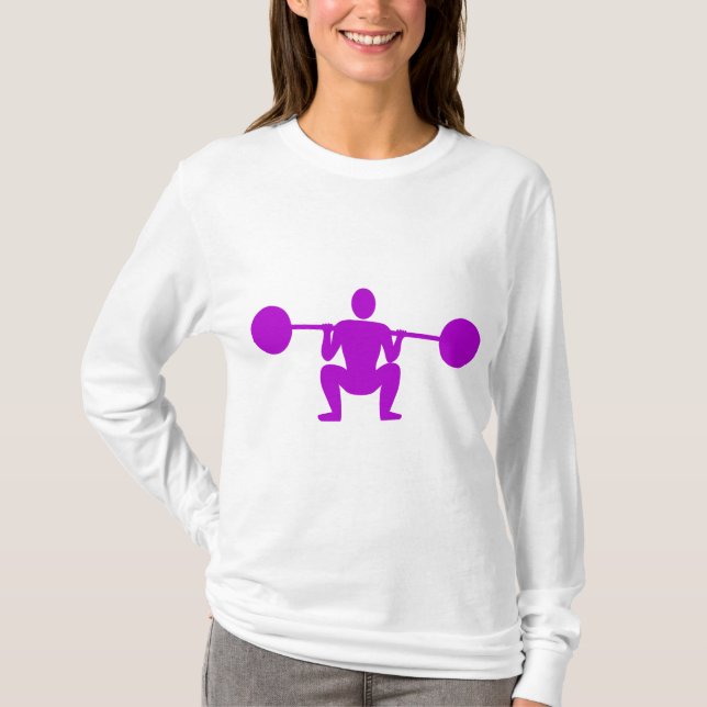 Camiseta Halterofilista 01 - Roxo (Frente)