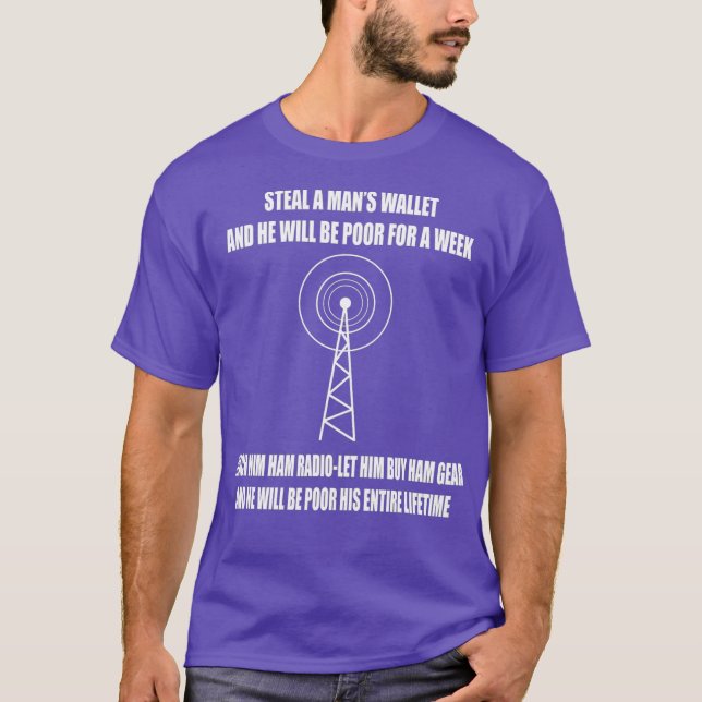 Camiseta Ham Radio Amateur Funny Dentro Piada (Frente)