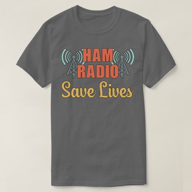 Camiseta Ham Radio Amateur Radio Operador Hob (Frente do Design)