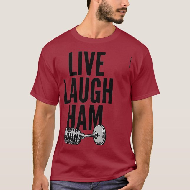 Camiseta Ham Radio - Live Laugh Ham (Frente)