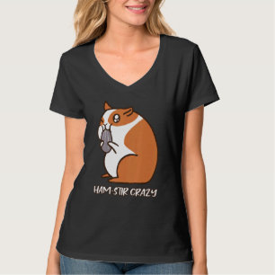Camiseta Ham Stir Crazy Fluffy Hamster Cheeks Comida Pun