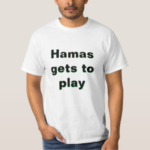 CAMISETA HAMAS VAI BRINCAR E EU VOU LEVAR JARBAGEM