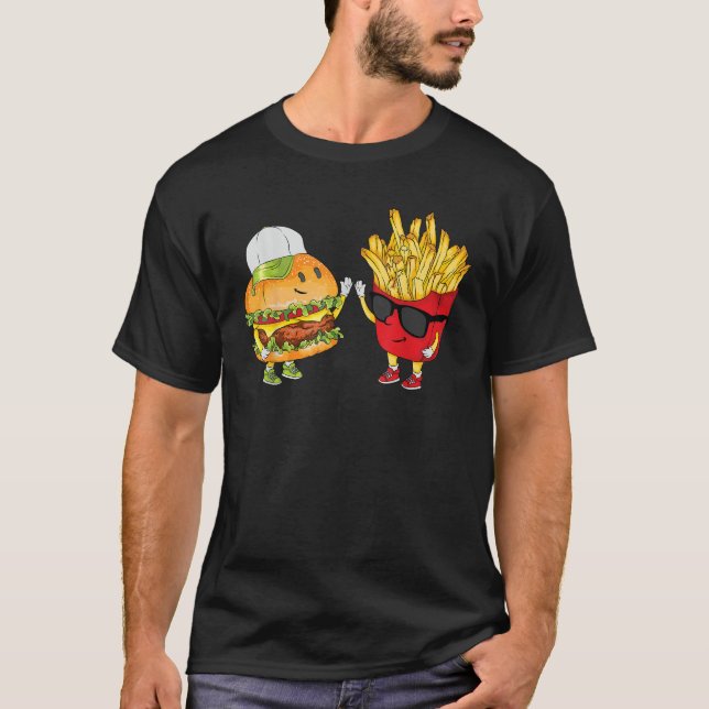 Camiseta Hamburger Batata Frita High Five Combo Lanche Dive (Frente)