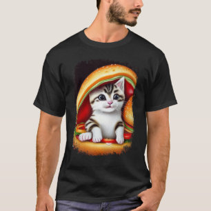Camiseta Hamburger Cat Catburger Burger Purr Meow Cat 2