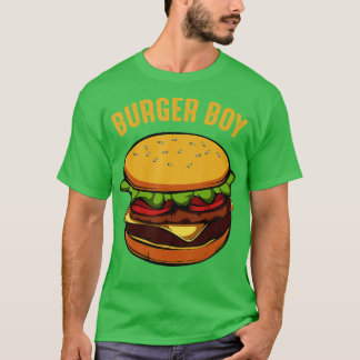 Camiseta Hamburger Cheeseburger Burger Boy Engraçado Comida