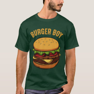 Camiseta Hamburger Cheeseburger Burger Menino Engraçado Com