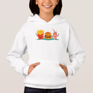 Camiseta Hamburger e Fries franceses são os melhores amigos