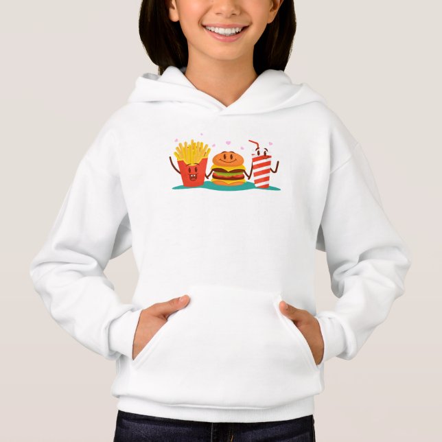 Camiseta Hamburger e Fries franceses são os melhores amigos (Frente)