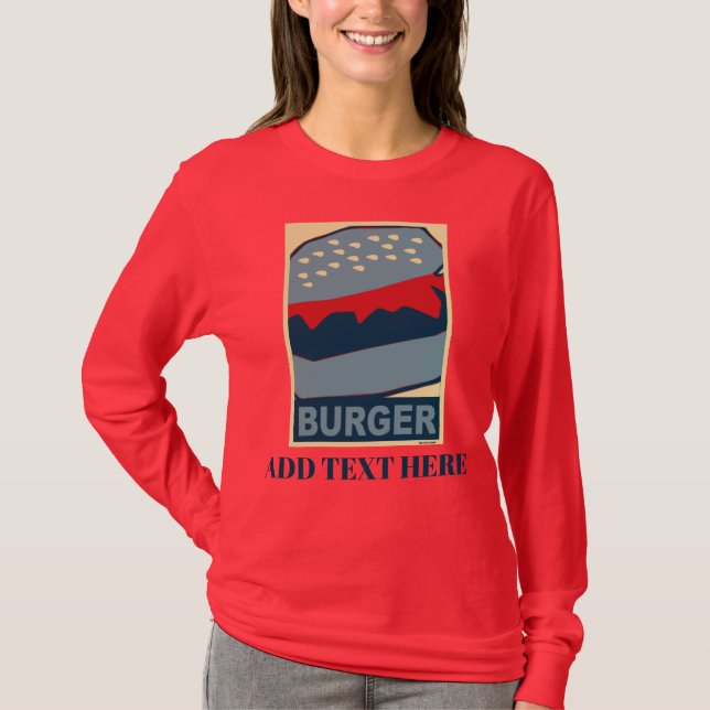 Camiseta Hamburger em Arte Azul (Frente)
