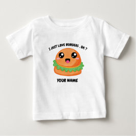 Camiseta Hamburger Feliz com Nome Personalizado
