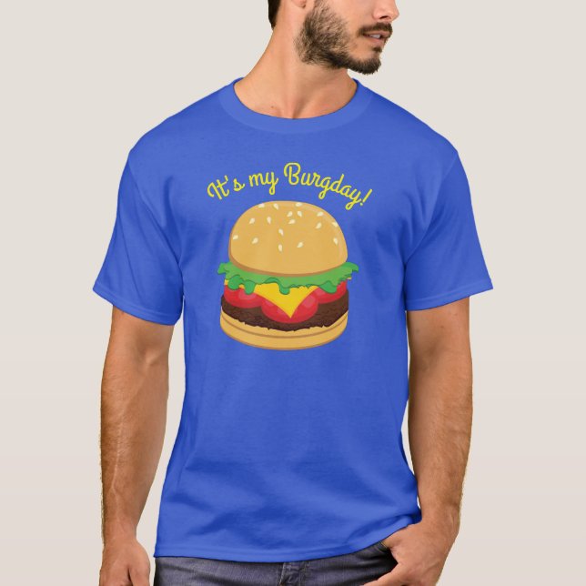 Camiseta Hamburger Festa de aniversário Burger Burgday T-Sh (Frente)